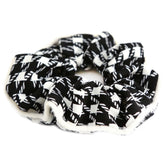 Scrunchie pied de poule black white